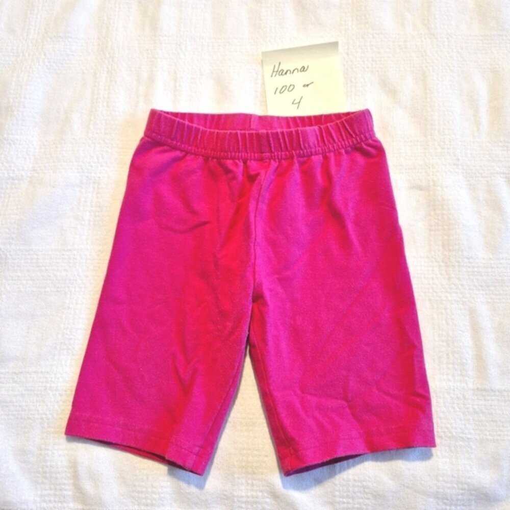 Hanna Andersson girls size 100 or 4 pink bike shorts, elastic waisted, vguc